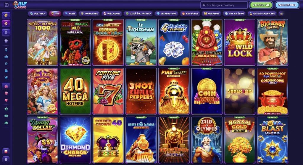 Alf Casino oferta gier
