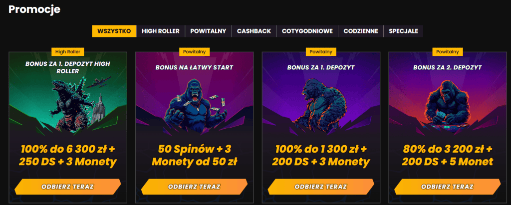 Oferta bonusów w WildTokyo