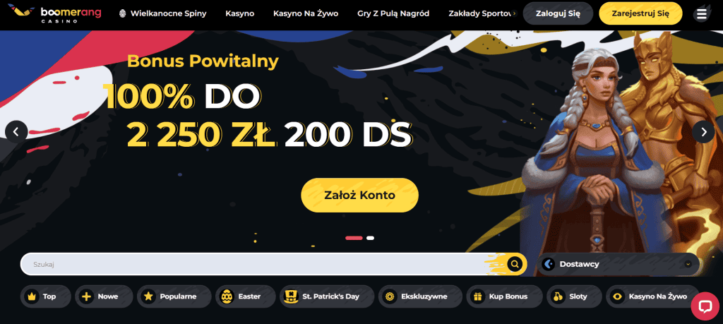 Boomerang Casino strona główna