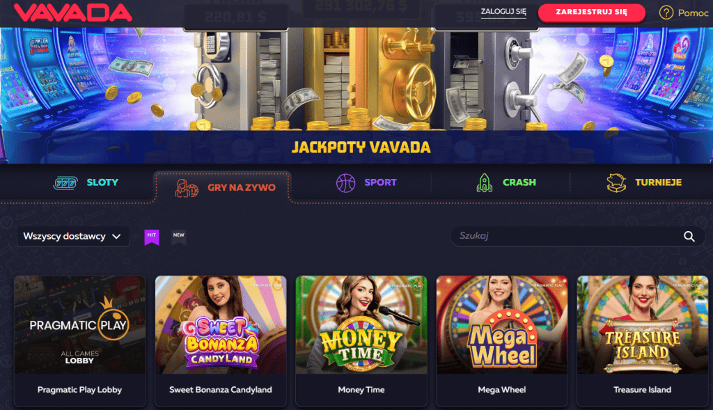 Gry na żywo Vavada Casino