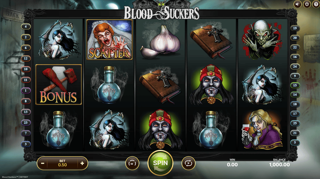 Widok okna z grą Blood Suckers