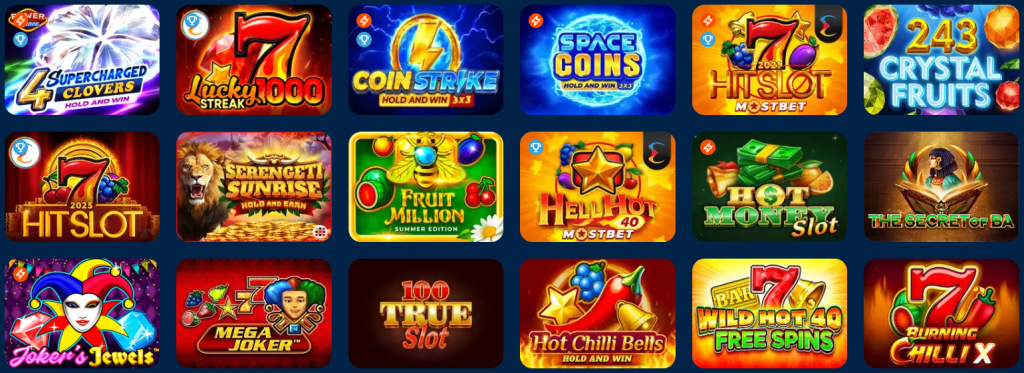 Gry w Mostbet Casino