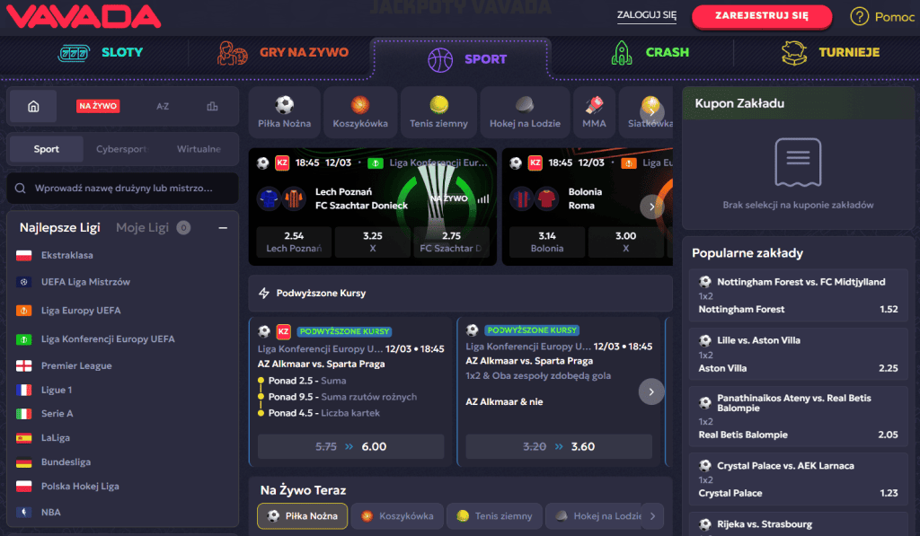 Sekcja sportowa Vavada