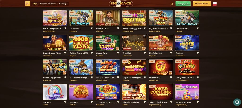 SmokAce gier kasynowych