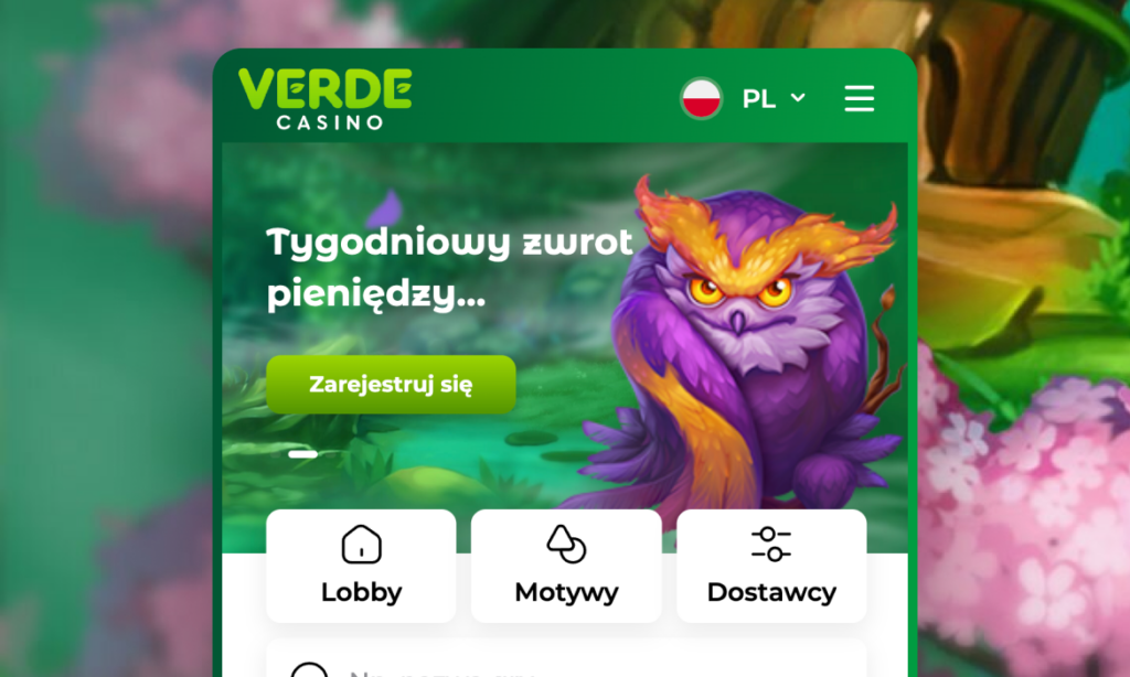 Interfejs rejestracji w Verde Casino pokazujący formularz z polami do wypełnienia