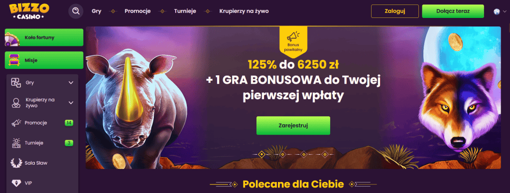 Bizzo Casino strona główna
