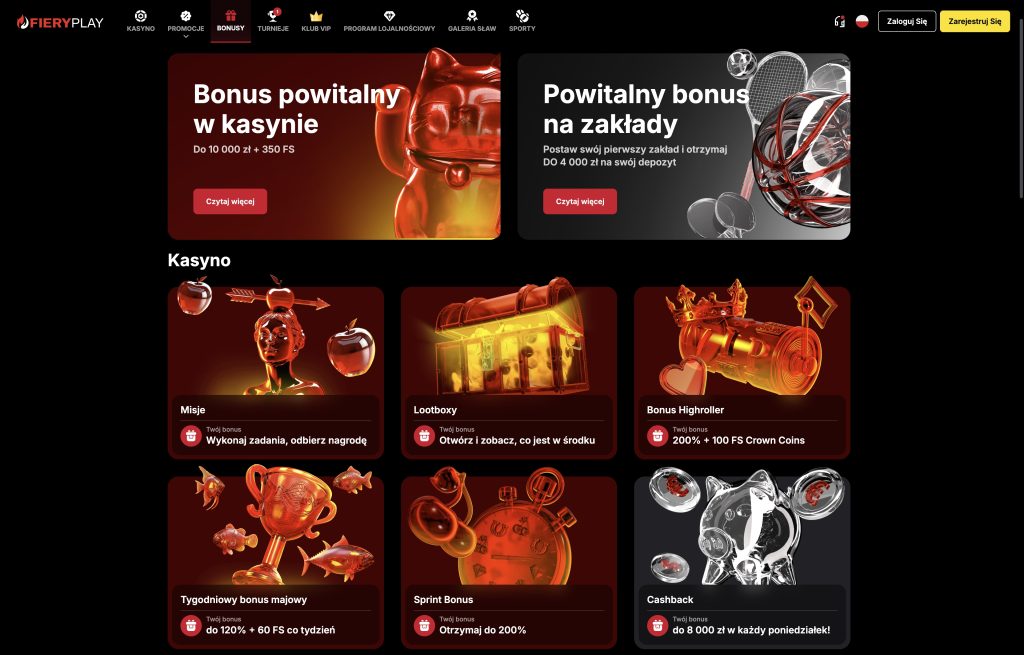 FieryPlay Casino Bonusy i promocje