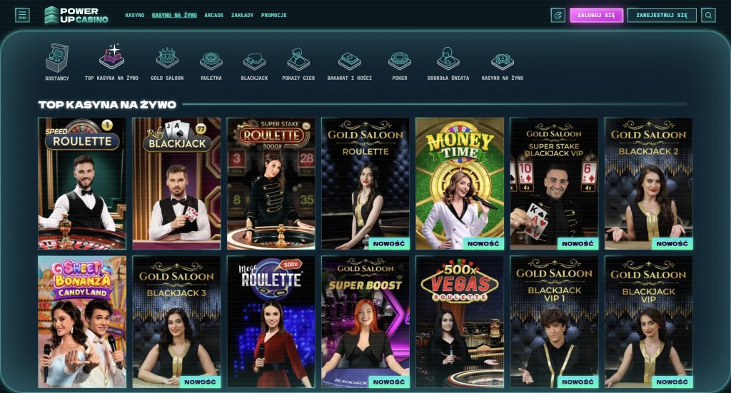 PowerUp gry kasynowe na żywo