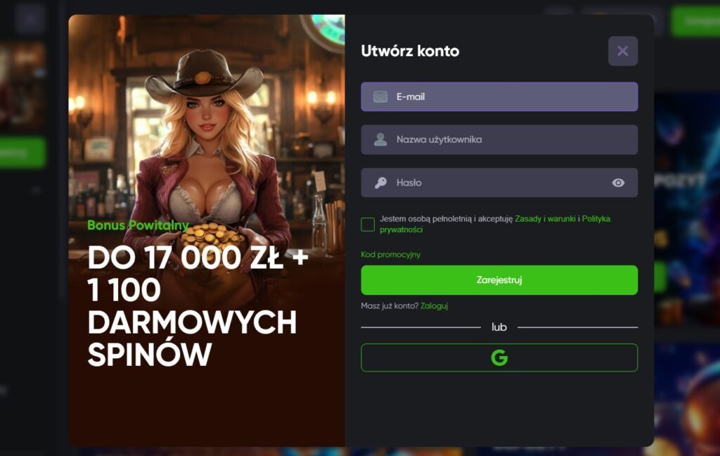 Wprowadź e-mail, login i hasło