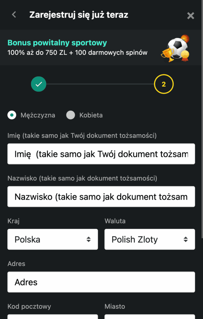 Podaj szczegółowe informacje - 
