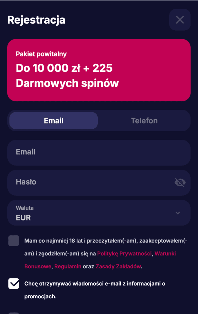 Wypełnij formularz.