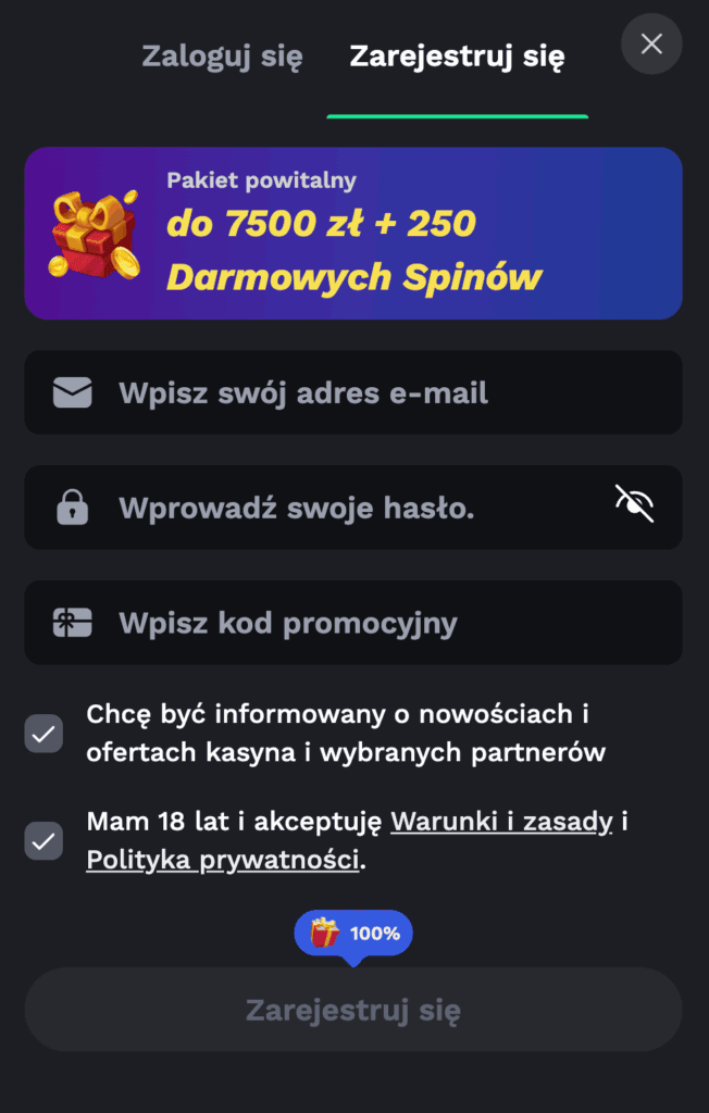 Uzupełnij formularz.