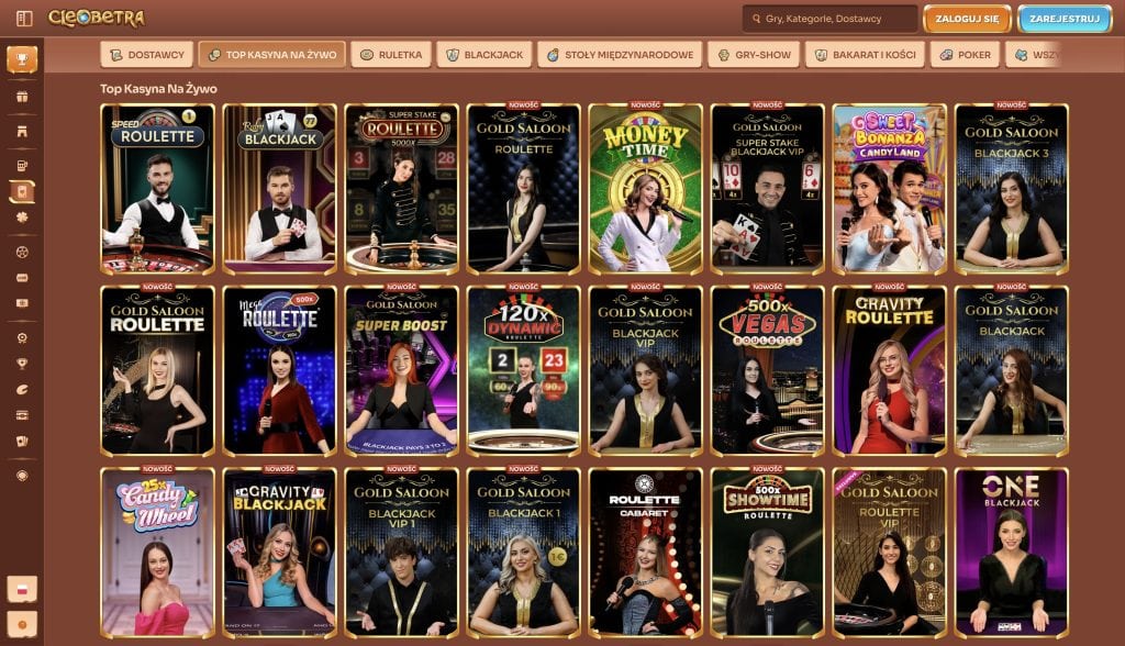 Cleabetra casino - Gry kasynowe na żywo