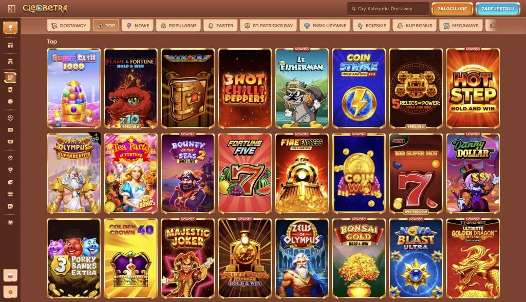 Gier w Cleobetra casino