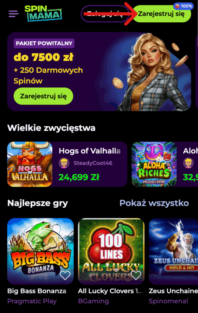 Naciśnij przycisk “Zarejestruj się”.