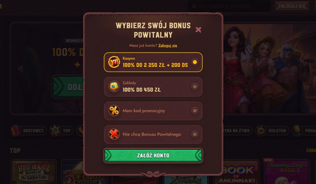 Wybierz bonus