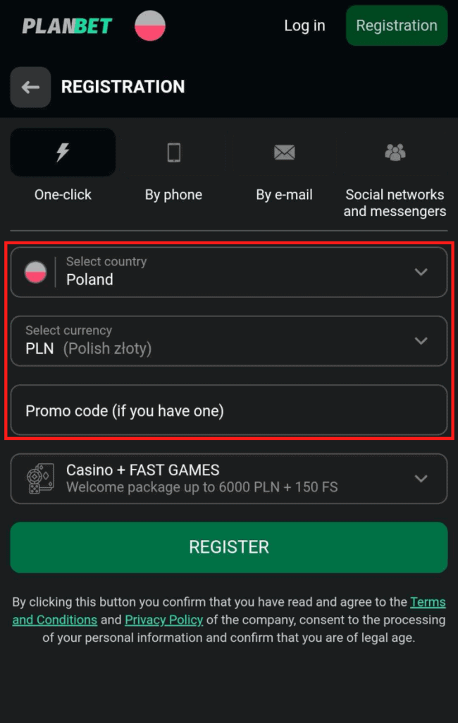 Uzupełnij formularz rejestracyjny.