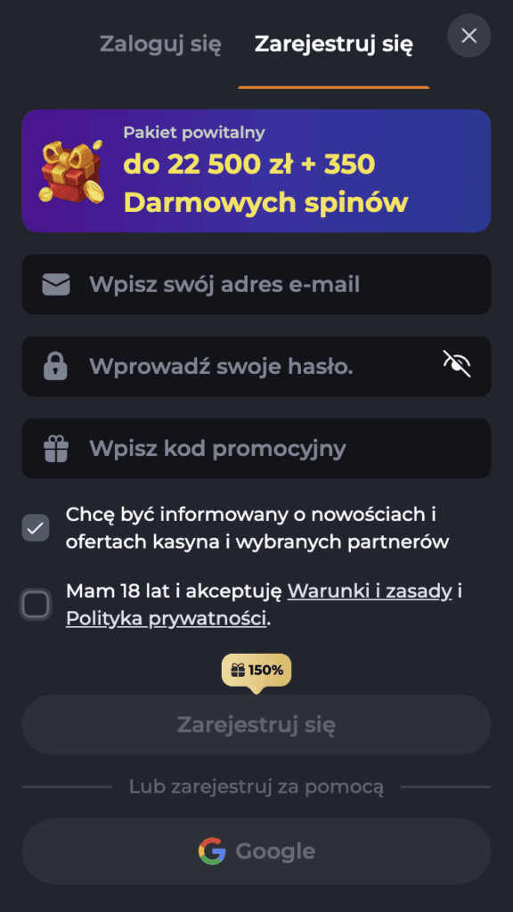 Ustal swoje dane logowania