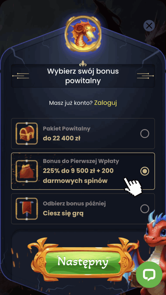 Zaznacz swój bonus