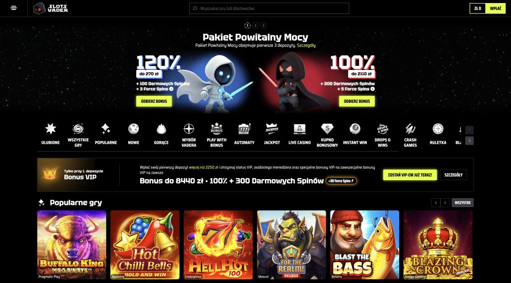 SlotsVader recenzja kasyna online