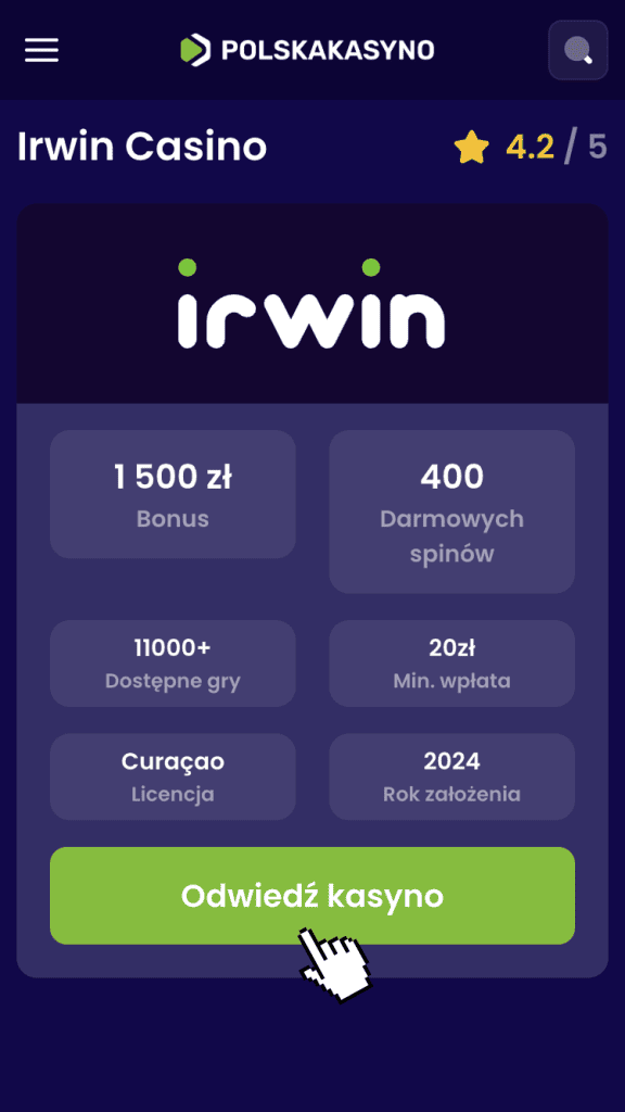 Odwiedź Irwin casino