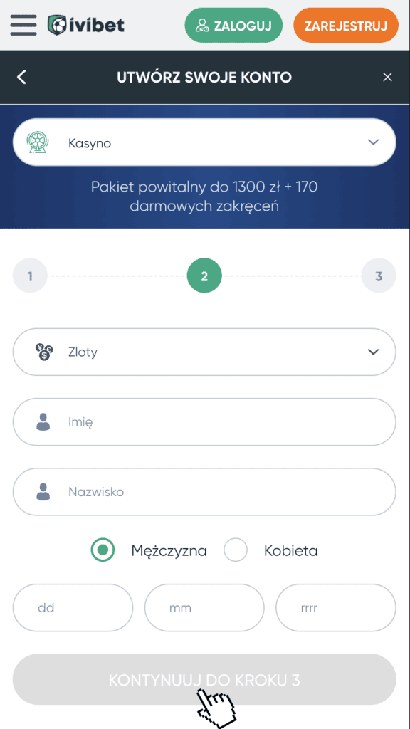 Wprowadź dane osobowe