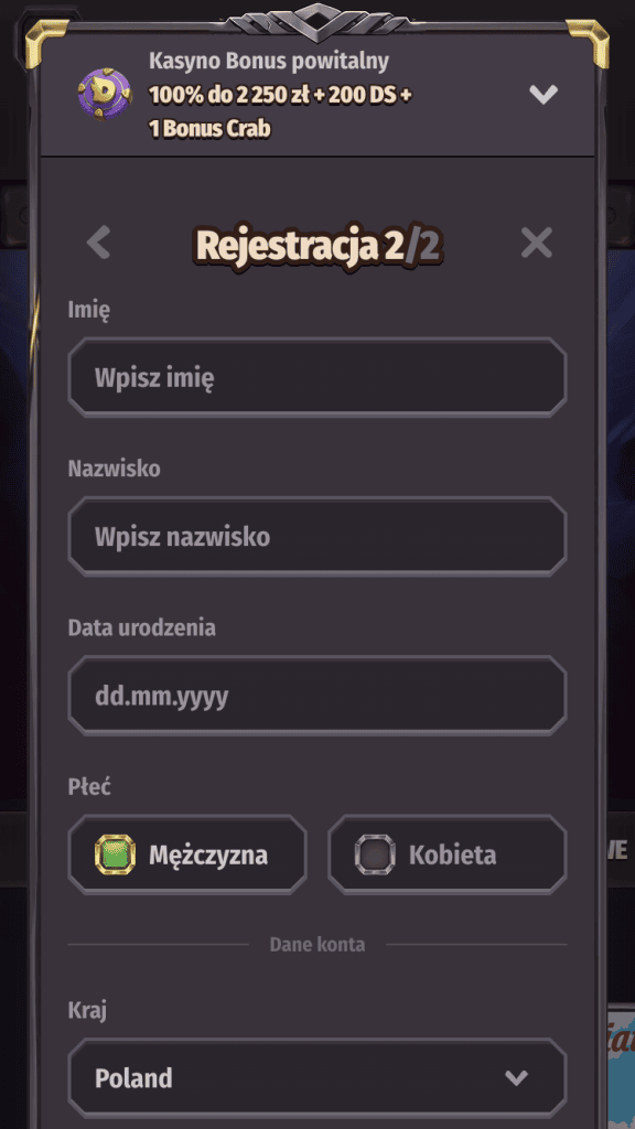 Wprowadź szczegółowe informacje