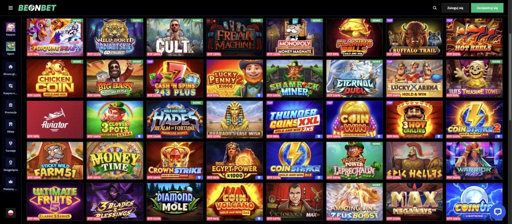 BeonBet gier kasynowych