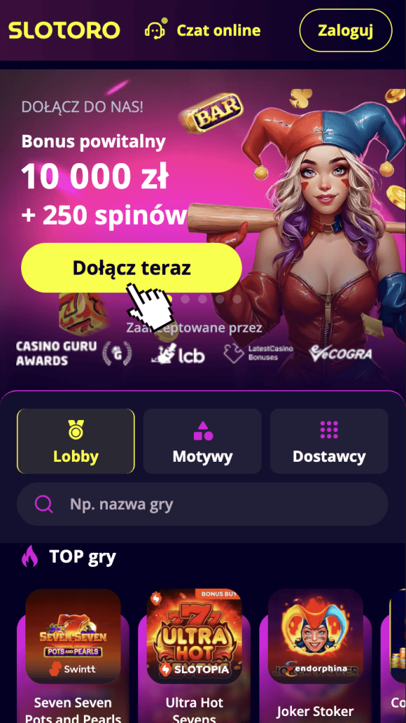 Odwiedź stronę Slotoro