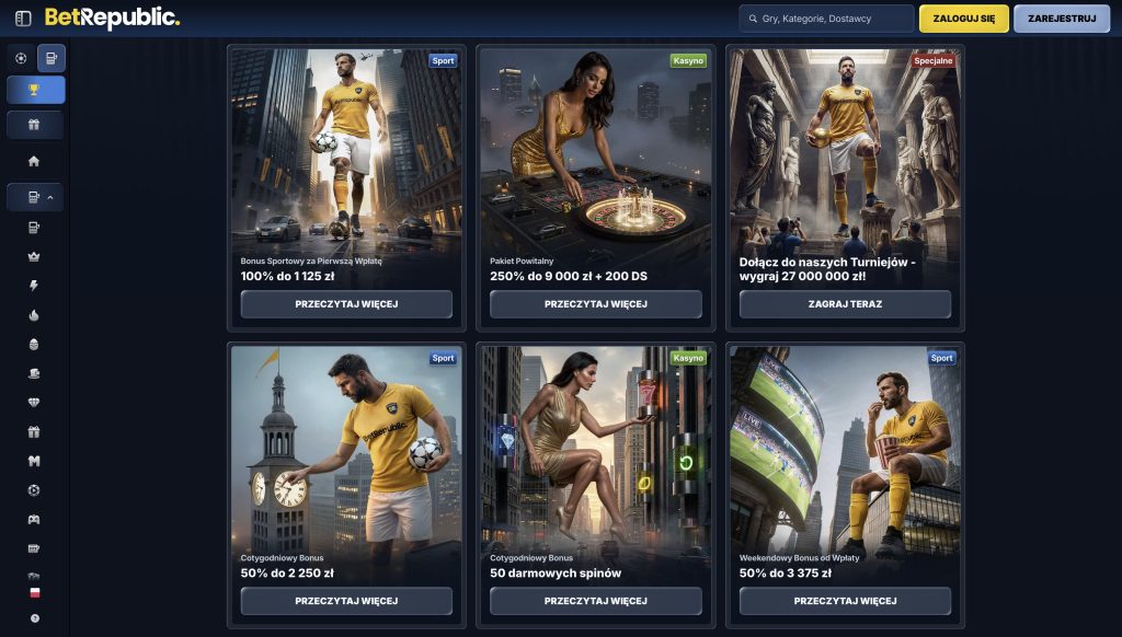 BetRepublic Casino Bonusy