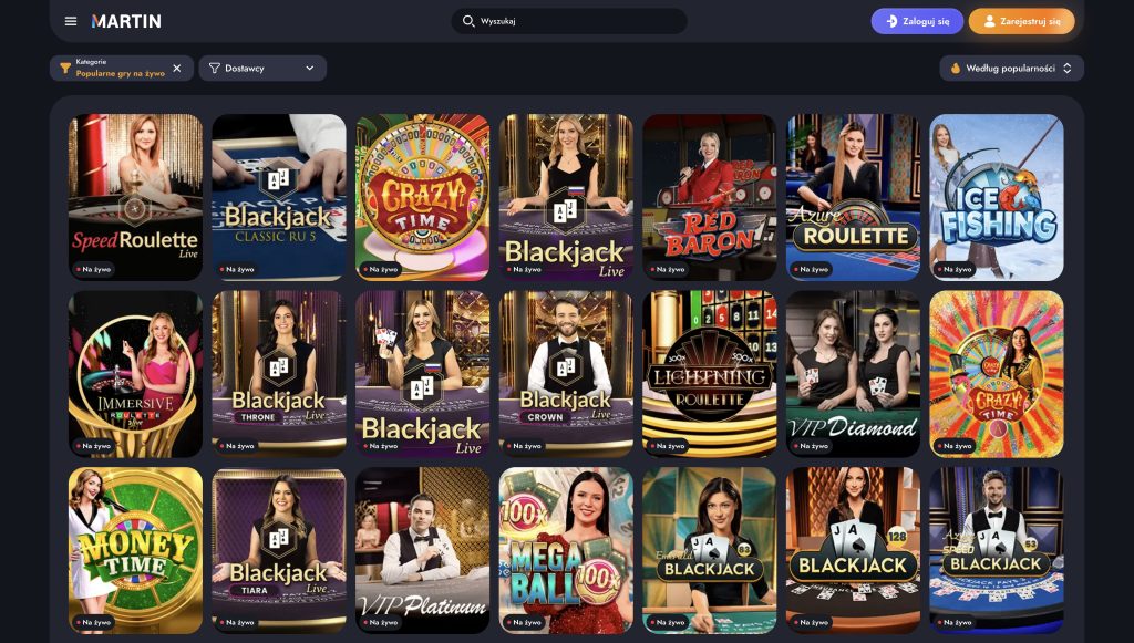 Martin casino dostawcy oprogramowania