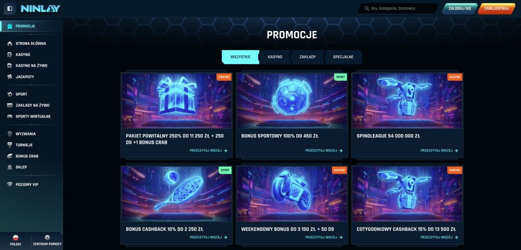 Ninlay Casino - Bonusy