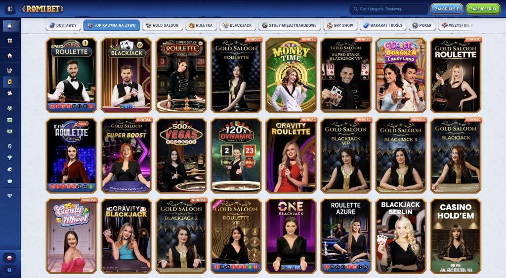 Romibet Casino gry kasynowe na żywo