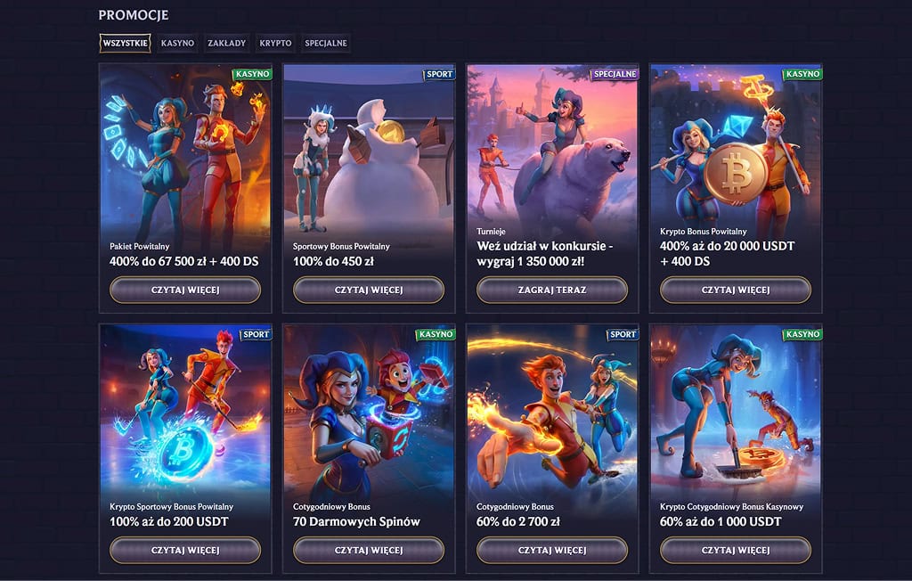 Oferty bonusowe kasyna LolaJack